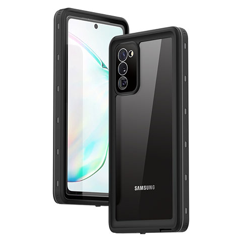 Wasserdicht Unterwasser Silikon Hülle Handyhülle und Kunststoff Waterproof Schutzhülle 360 Grad Ganzkörper Tasche für Samsung Galaxy Note 20 5G Dunkelgrau