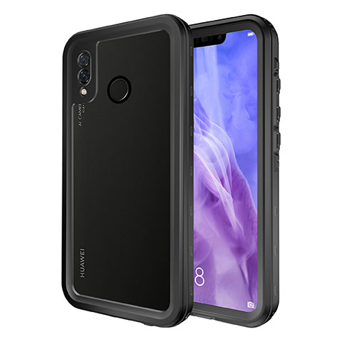 Wasserdicht Unterwasser Silikon Hülle Handyhülle und Kunststoff Waterproof Schutzhülle 360 Grad Tasche für Huawei P20 Lite Schwarz