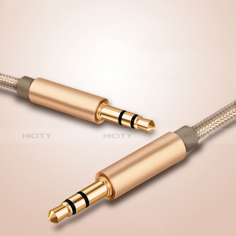 Audio Stereo 3.5mm Klinke Kopfhörer Verlängerung Kabel auf Stecker A01 Gold