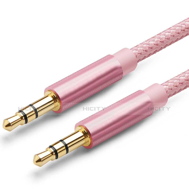 Audio Stereo 3.5mm Klinke Kopfhörer Verlängerung Kabel auf Stecker A04 Rosa Plus