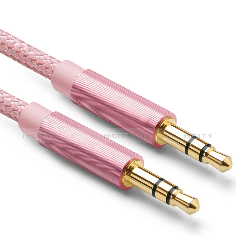 Audio Stereo 3.5mm Klinke Kopfhörer Verlängerung Kabel auf Stecker A04 Rosa groß