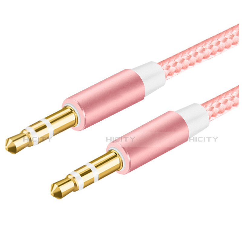 Audio Stereo 3.5mm Klinke Kopfhörer Verlängerung Kabel auf Stecker A06 Rosa