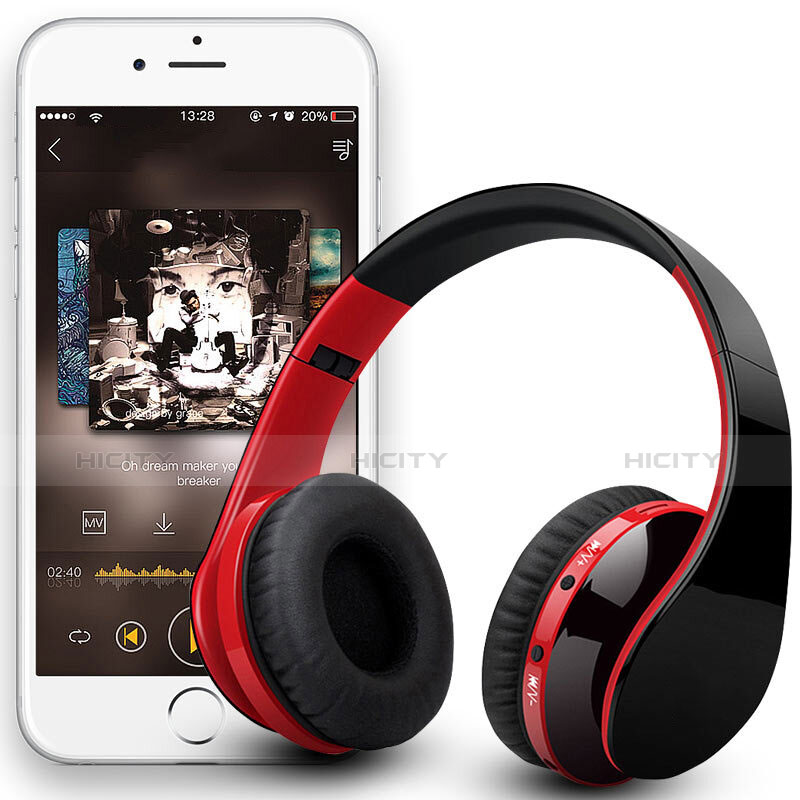 Bluetooth Wireless Stereo Kopfhörer Sport Headset In Ear Ohrhörer H72 Rot groß