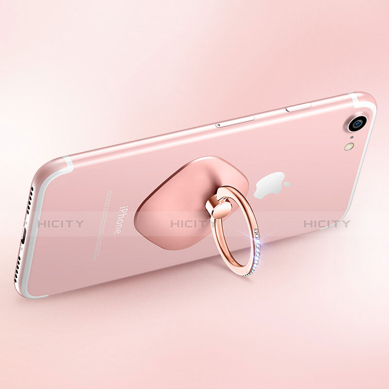 Fingerring Ständer Smartphone Halter Halterung Universal R03 Rosegold