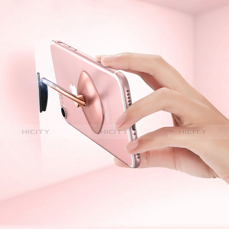 Fingerring Ständer Smartphone Halter Halterung Universal R03 Rosegold