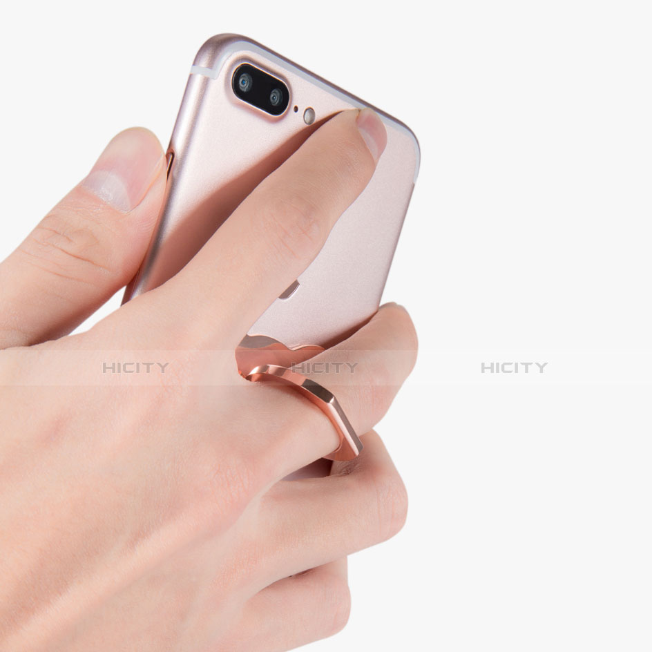 Fingerring Ständer Smartphone Halter Halterung Universal R04 Rosegold