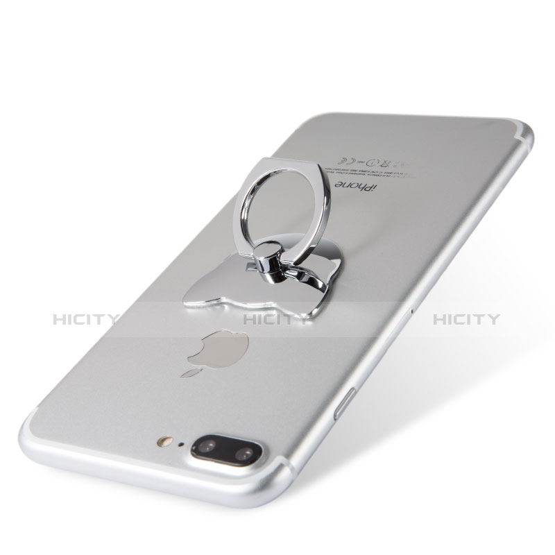 Fingerring Ständer Smartphone Halter Halterung Universal R04 Silber