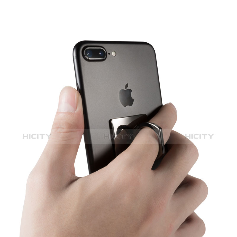 Fingerring Ständer Smartphone Halter Halterung Universal R05 Schwarz groß