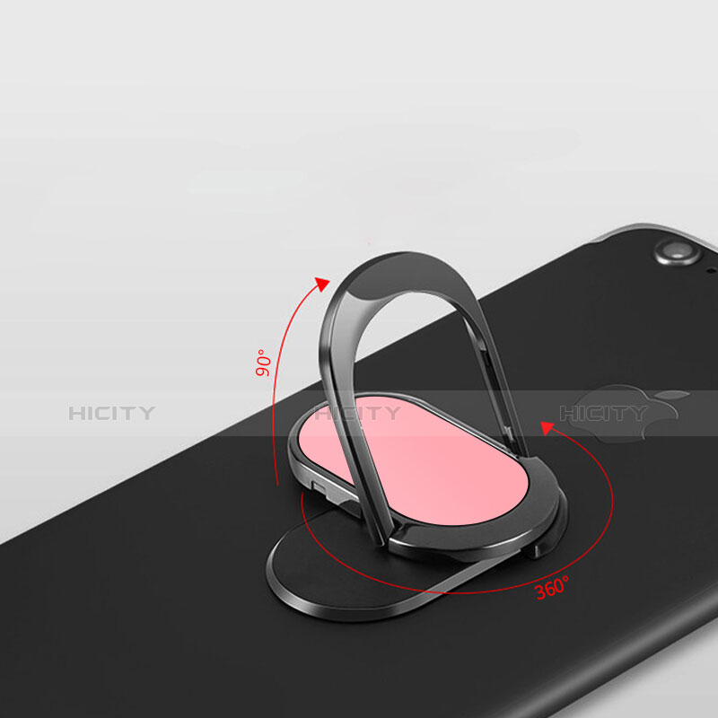 Fingerring Ständer Smartphone Halter Halterung Universal R07 Rosa