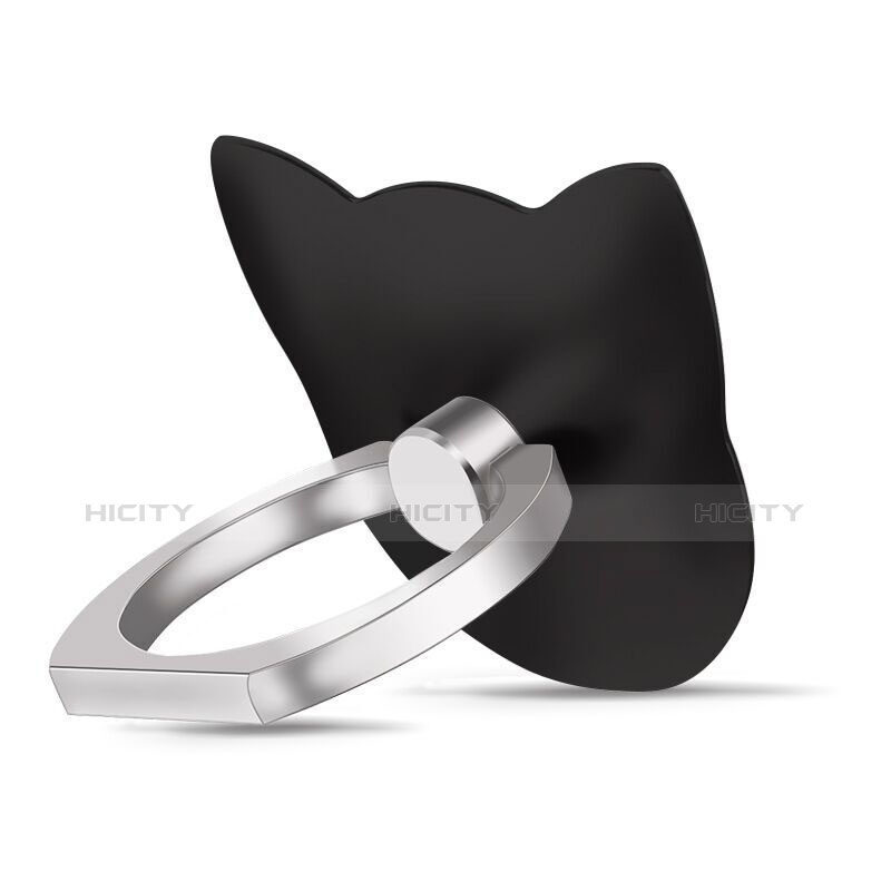 Fingerring Ständer Smartphone Halter Halterung Universal R09 Schwarz Plus