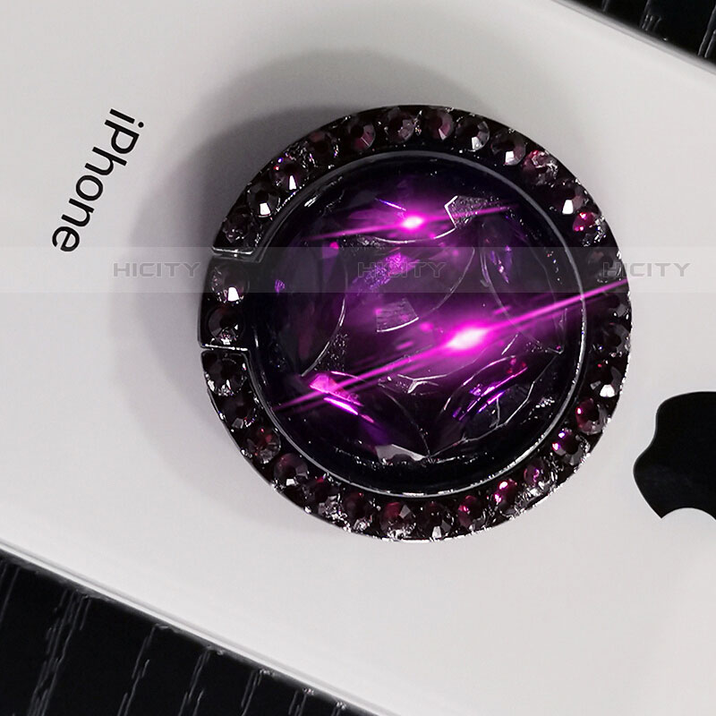 Fingerring Ständer Smartphone Halter Halterung Universal S16 Violett Plus