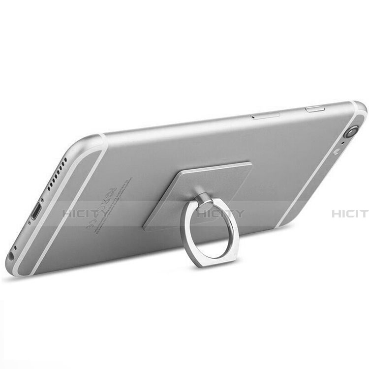 Fingerring Ständer Smartphone Halter Halterung Universal Z01 Silber