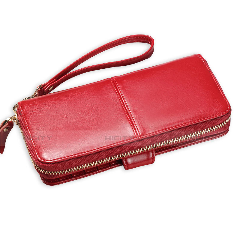 Handtasche Clutch Handbag Hülle Leder Universal Rot