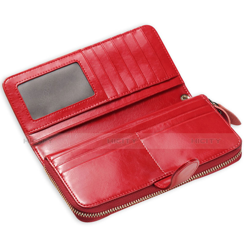 Handtasche Clutch Handbag Hülle Leder Universal Rot