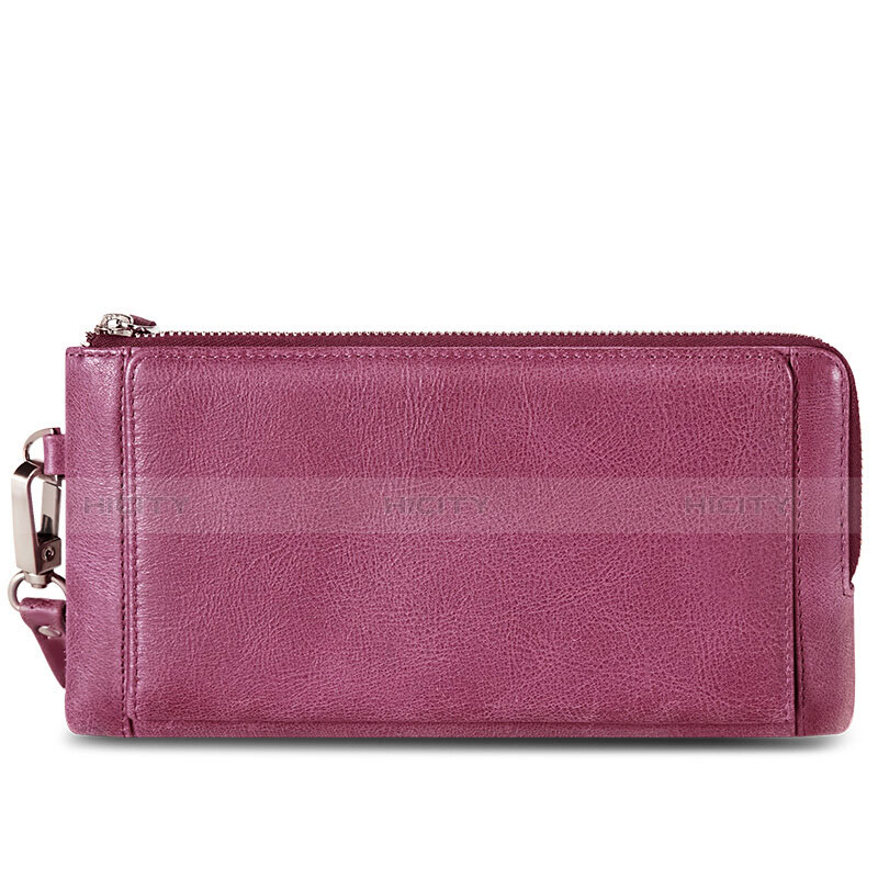 Handtasche Clutch Handbag Hülle Leder Universal Violett