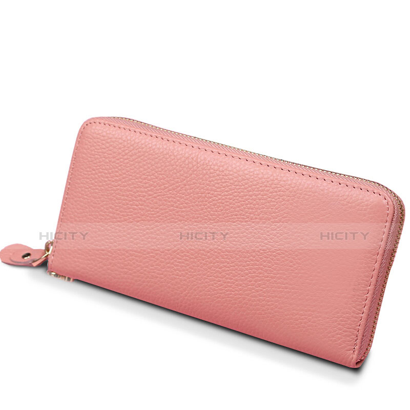 Handtasche Clutch Handbag Leder Lichee Pattern Universal H25 Rosa