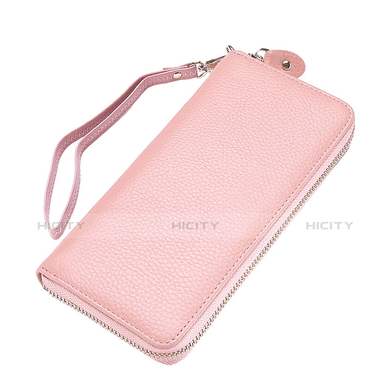 Handtasche Clutch Handbag Leder Lichee Pattern Universal Rosa