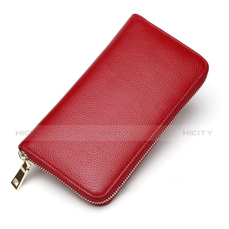 Handtasche Clutch Handbag Leder Lichee Pattern Universal Rot