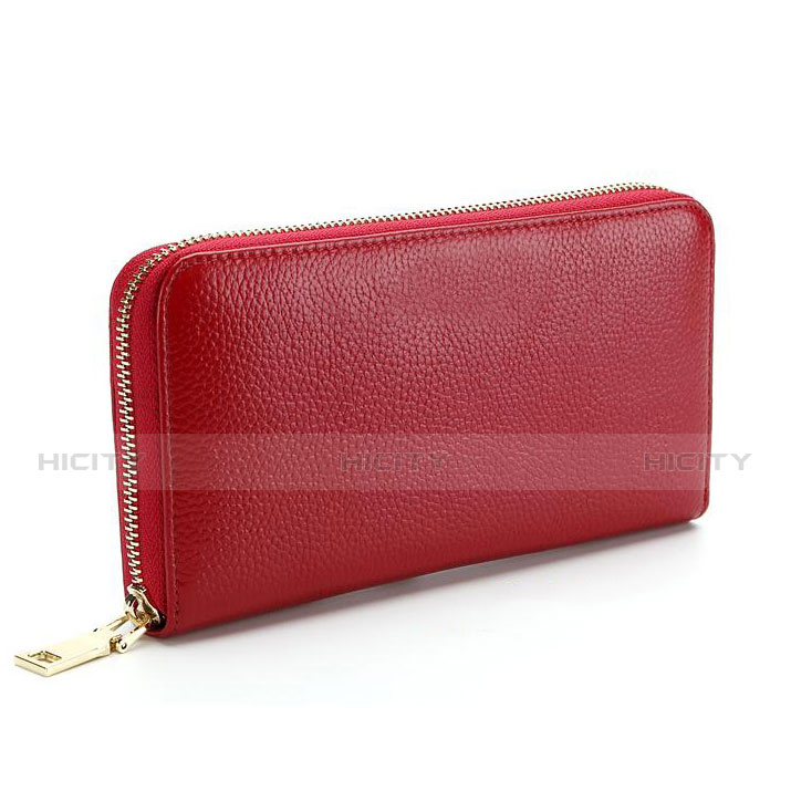 Handtasche Clutch Handbag Leder Lichee Pattern Universal Rot