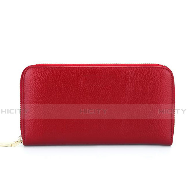 Handtasche Clutch Handbag Leder Lichee Pattern Universal Rot