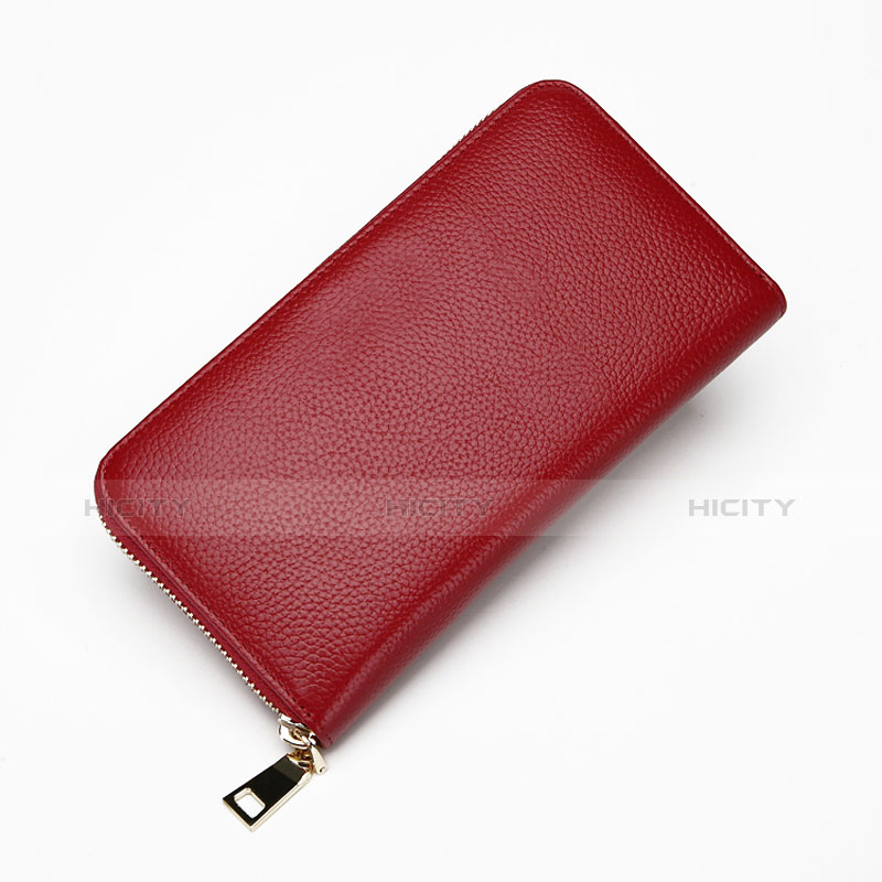 Handtasche Clutch Handbag Leder Lichee Pattern Universal Rot