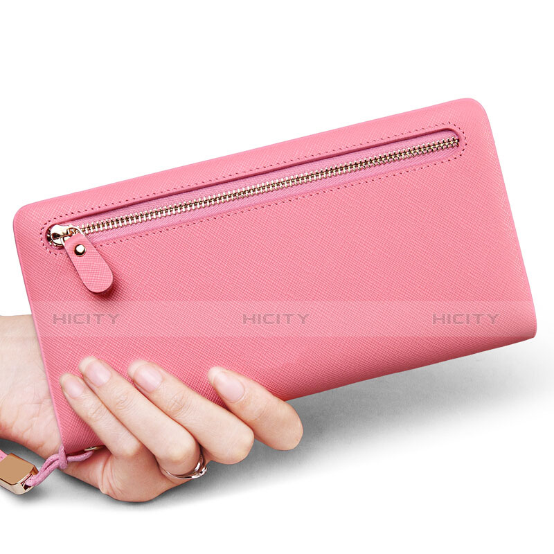 Handtasche Clutch Handbag Leder Silkworm Universal T01 Rosa