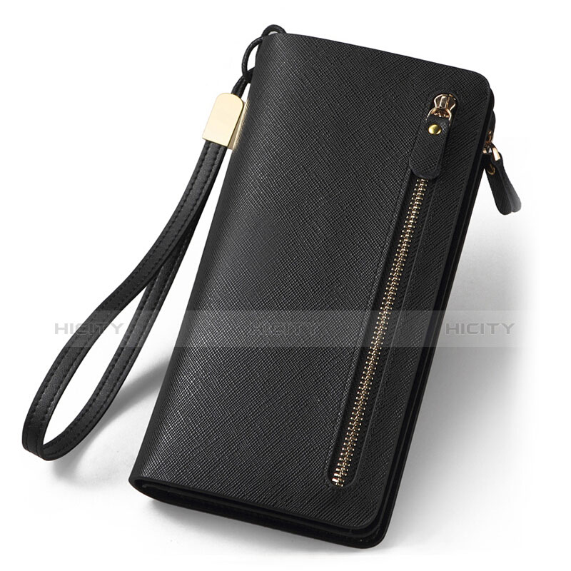 Handtasche Clutch Handbag Leder Silkworm Universal T01 Schwarz