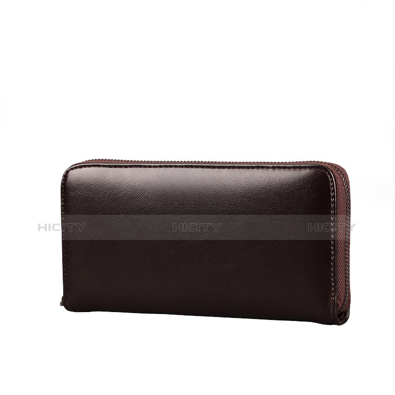 Handtasche Clutch Handbag Schutzhülle Leder Universal H10 Braun