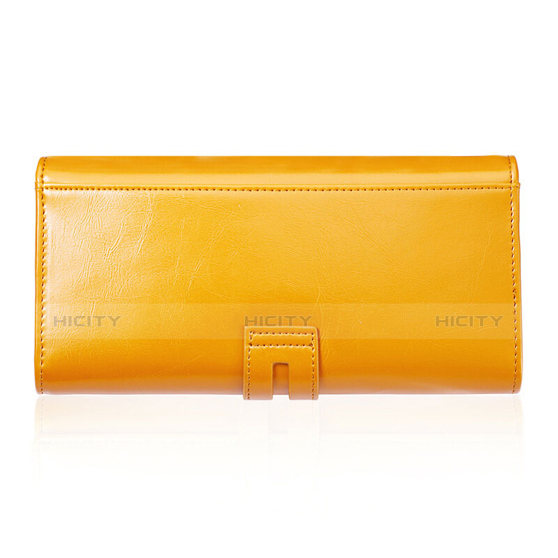 Handtasche Clutch Handbag Schutzhülle Leder Universal H14 Gold groß