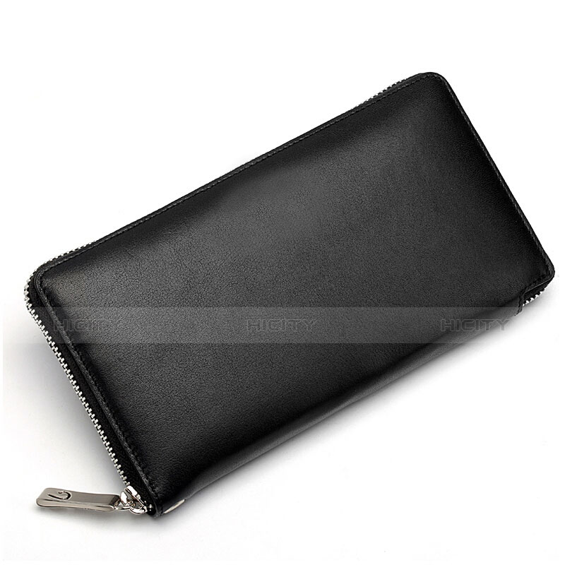 Handtasche Clutch Handbag Schutzhülle Leder Universal H18 Schwarz