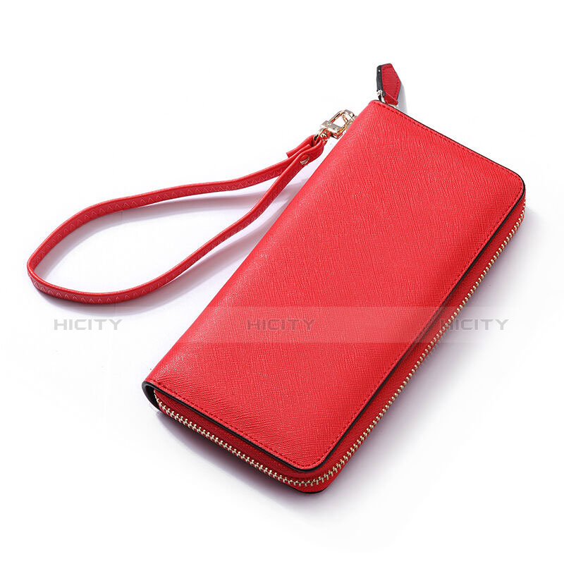 Handtasche Clutch Handbag Schutzhülle Leder Universal H26 Rot Plus