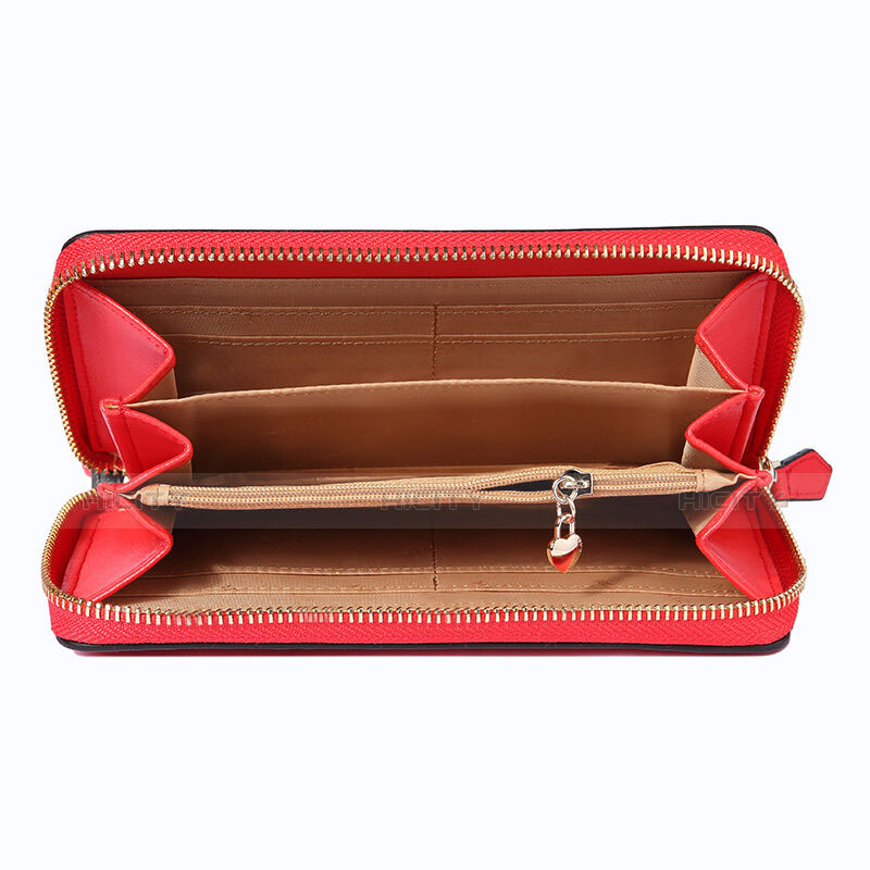 Handtasche Clutch Handbag Schutzhülle Leder Universal H26 Rot groß