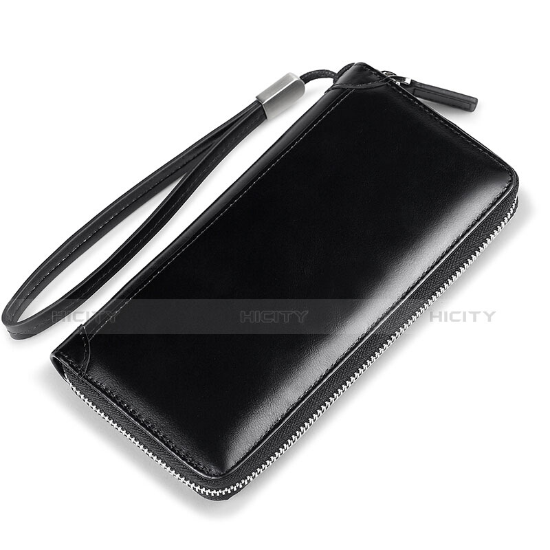 Handtasche Clutch Handbag Schutzhülle Leder Universal H32 Schwarz