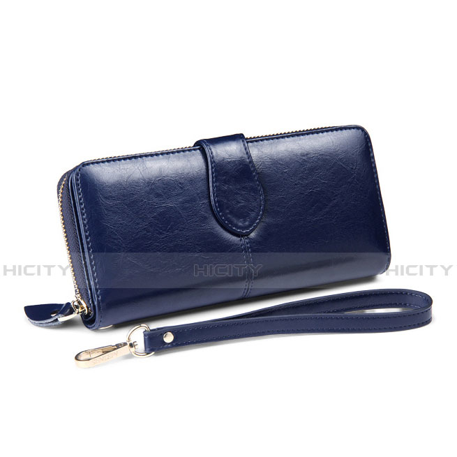 Handtasche Clutch Handbag Schutzhülle Leder Universal H33 Blau