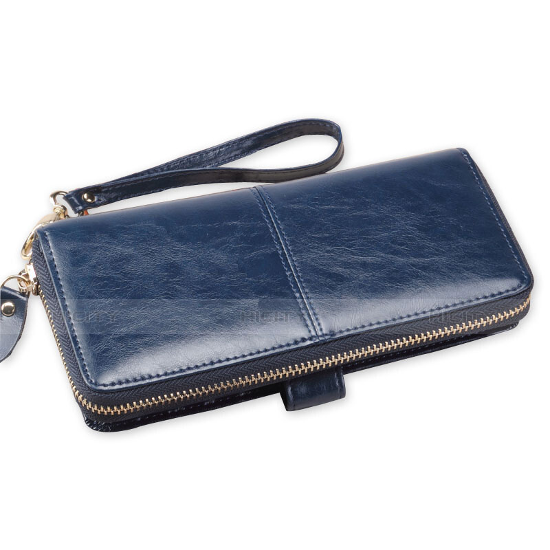 Handtasche Clutch Handbag Schutzhülle Leder Universal H33 Blau