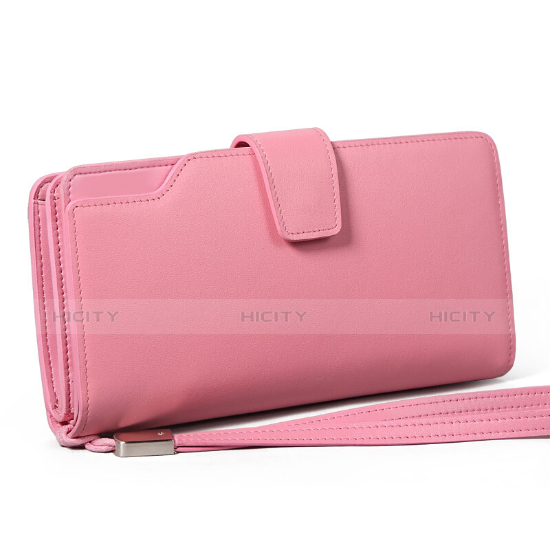 Handtasche Clutch Handbag Schutzhülle Leder Universal H38 Rosa