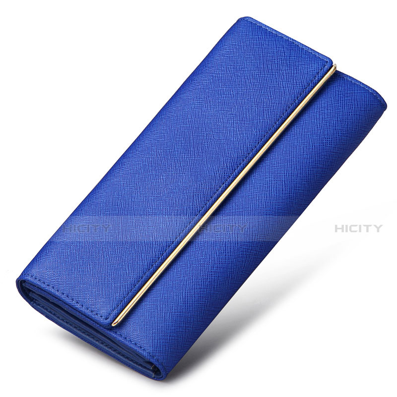 Handtasche Clutch Handbag Schutzhülle Leder Universal K01 Blau