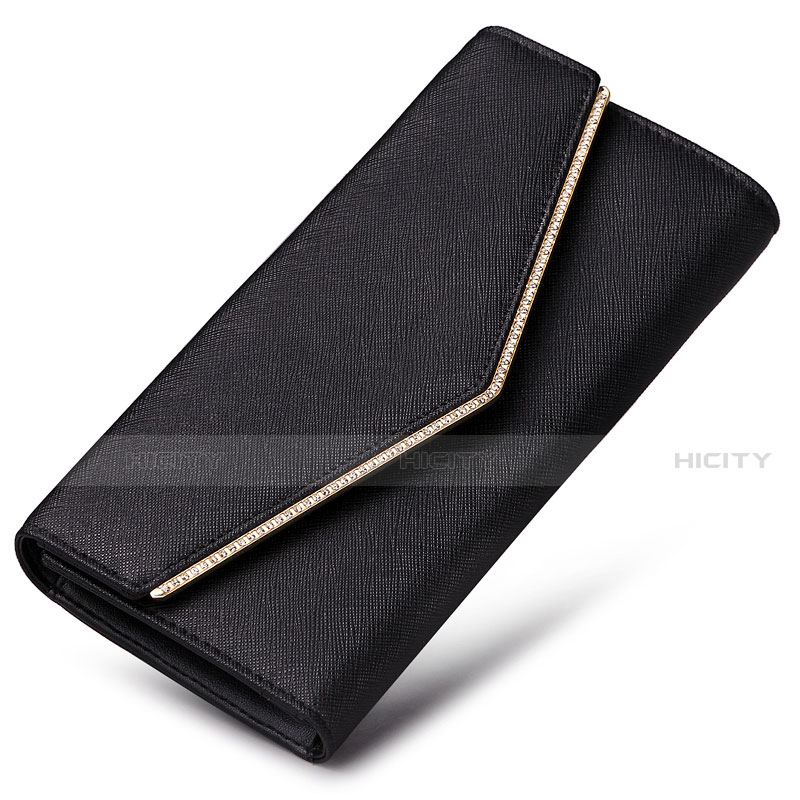 Handtasche Clutch Handbag Schutzhülle Leder Universal K03 Schwarz