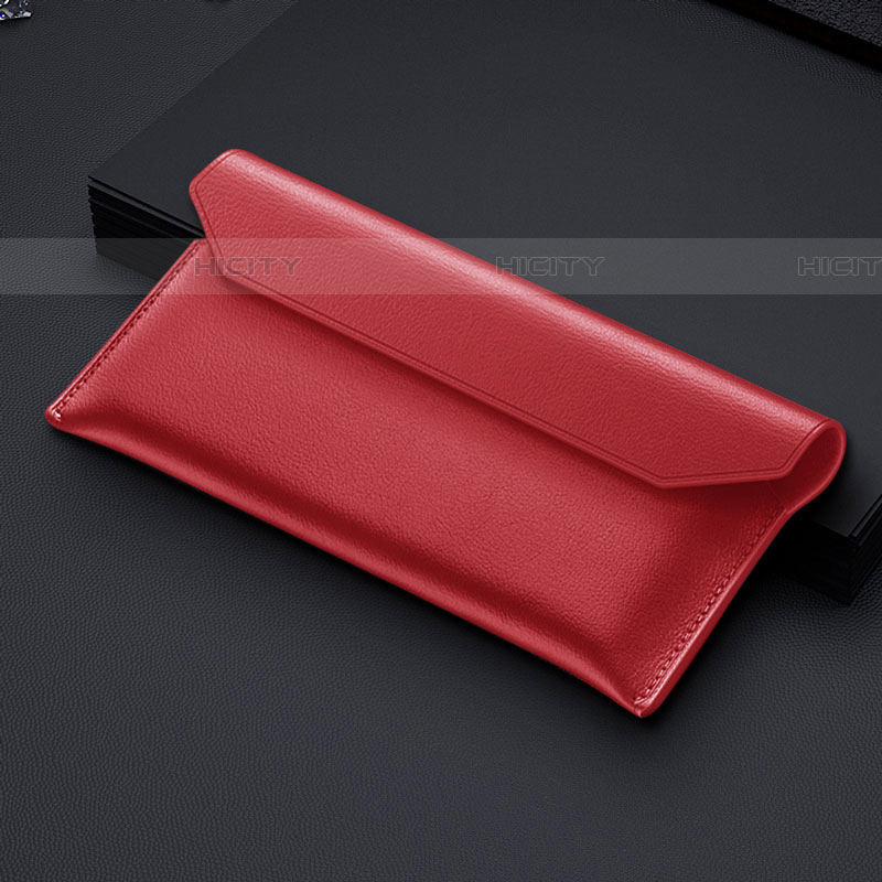 Handtasche Clutch Handbag Tasche Leder für Samsung Galaxy Z Fold4 5G Rot