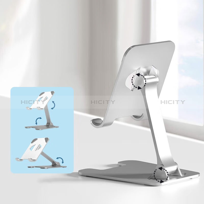 Handy Ständer Smartphone Halter Halterung Stand Universal N23 Silber