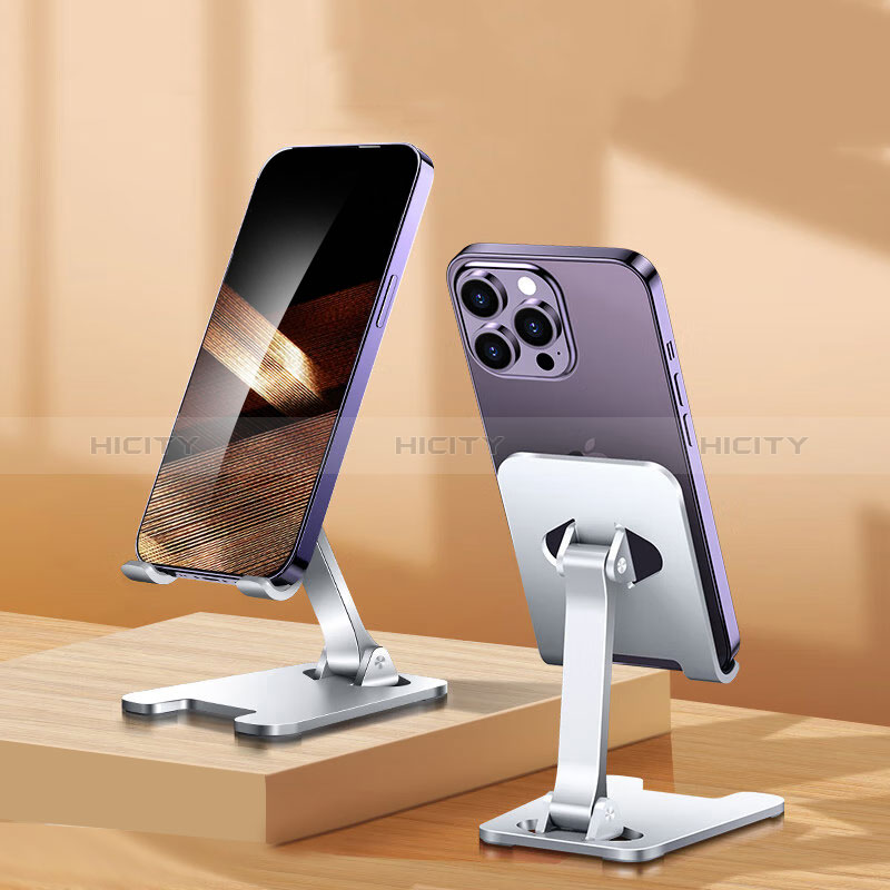 Handy Ständer Smartphone Halter Halterung Stand Universal N23 Silber