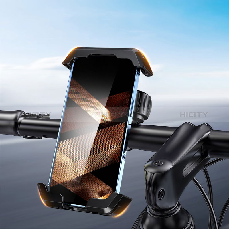 Handyhalterung Fahrrad Halterung Universal Motorrad HandyHalter Lenker Smartphone Bike Schwarz groß