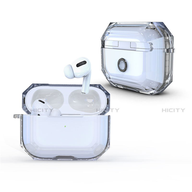 Handyhülle Hülle Crystal Hartschalen Tasche Schutzhülle H01 für Apple AirPods Pro Schwarz