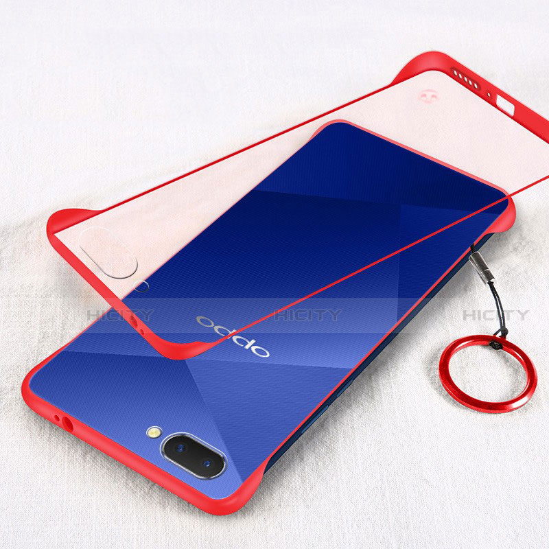 Handyhülle Hülle Crystal Hartschalen Tasche Schutzhülle H01 für Oppo A12e Rot