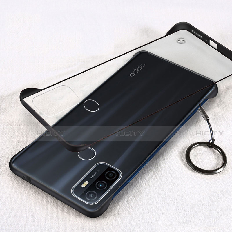 Handyhülle Hülle Crystal Hartschalen Tasche Schutzhülle H01 für Oppo A32 Schwarz