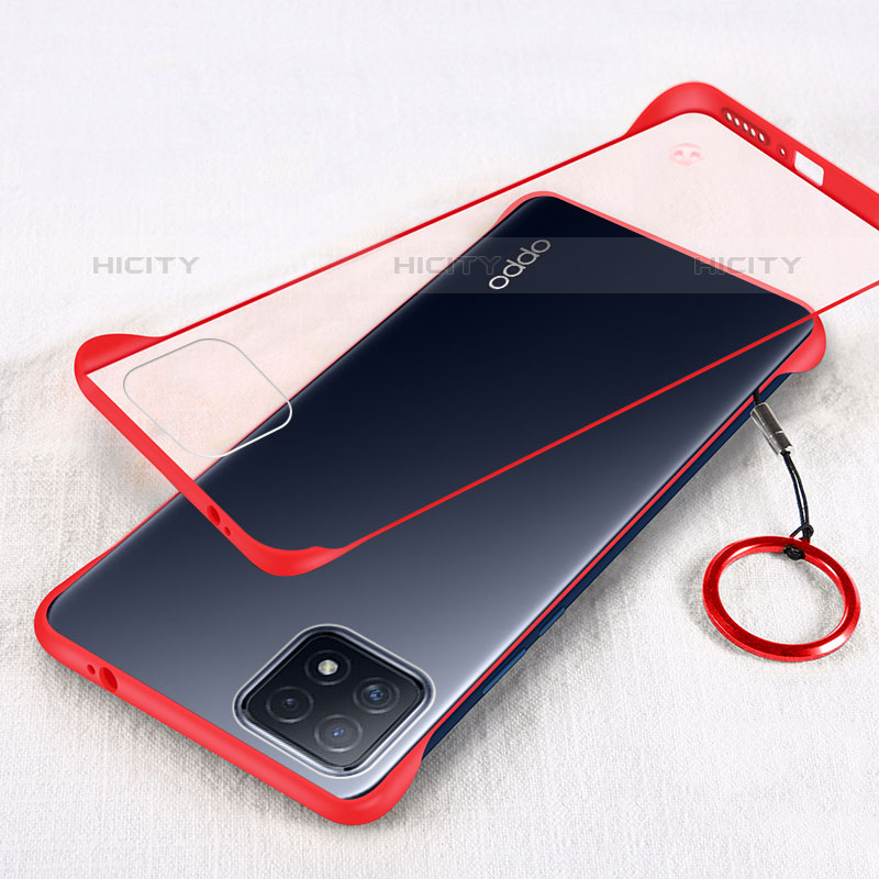 Handyhülle Hülle Crystal Hartschalen Tasche Schutzhülle H01 für Oppo A53 5G Rot