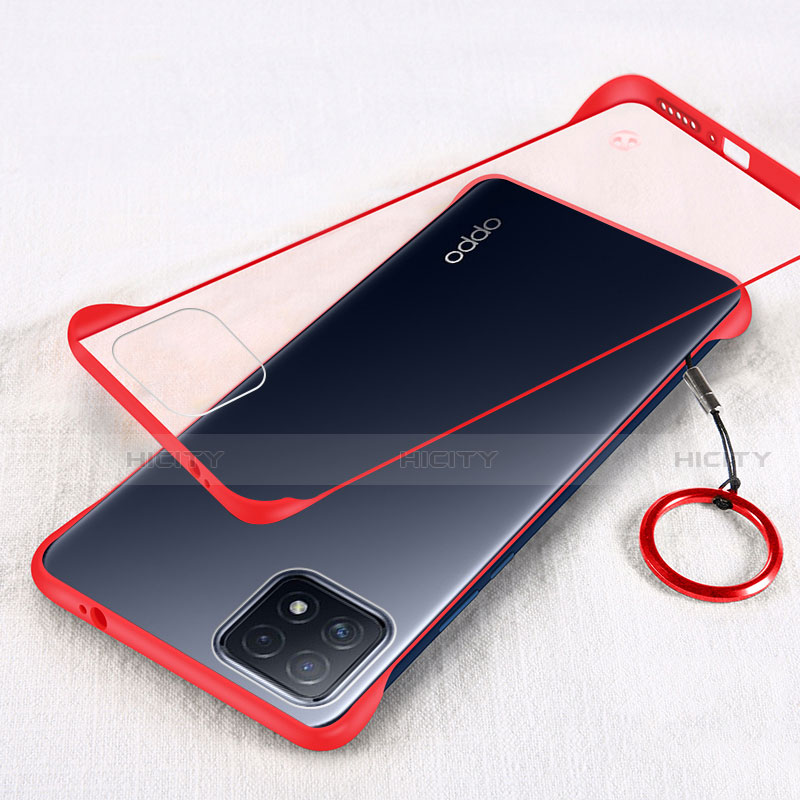 Handyhülle Hülle Crystal Hartschalen Tasche Schutzhülle H01 für Oppo A72 5G Rot