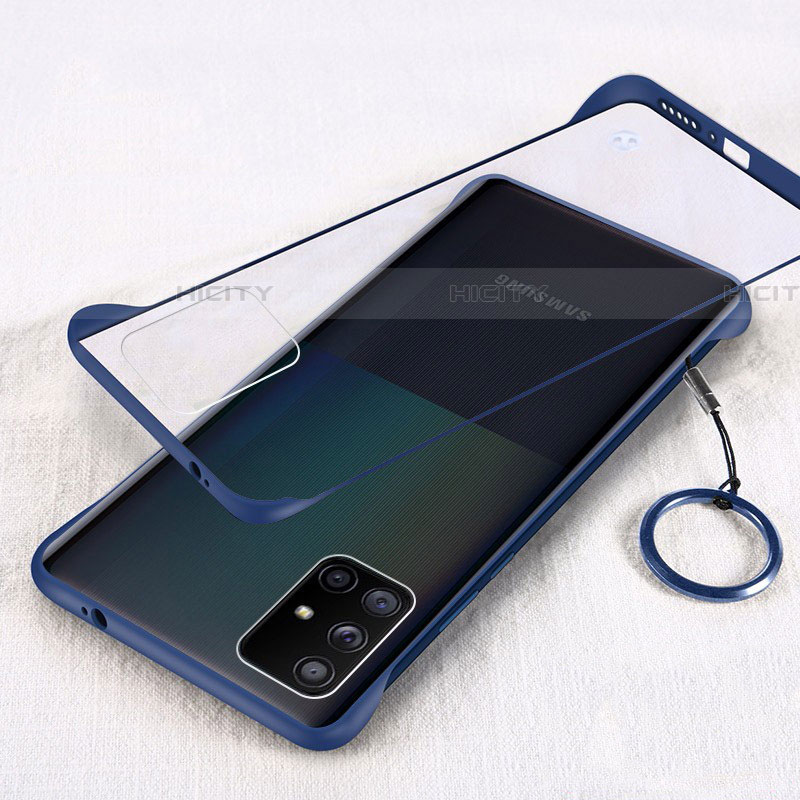 Handyhülle Hülle Crystal Hartschalen Tasche Schutzhülle H01 für Samsung Galaxy A71 5G Blau Plus