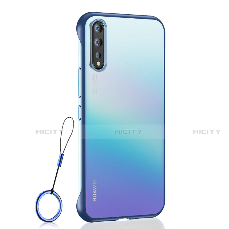 Handyhülle Hülle Crystal Hartschalen Tasche Schutzhülle H02 für Huawei Y8p Blau