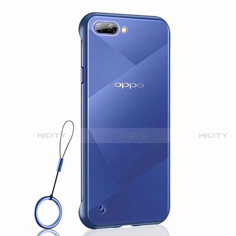 Handyhülle Hülle Crystal Hartschalen Tasche Schutzhülle H02 für Oppo A12e Blau